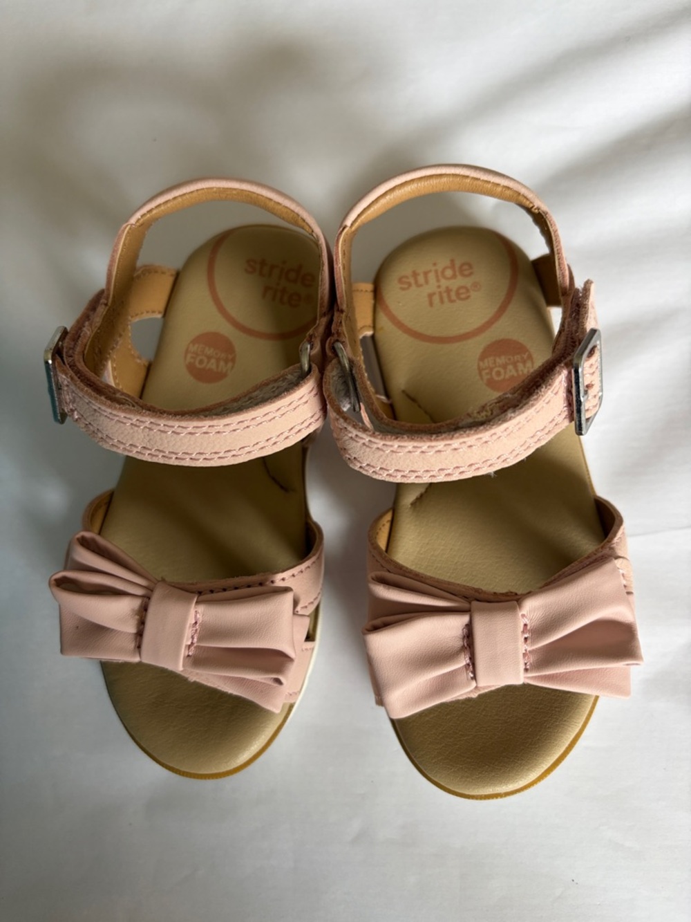 Stride Rite Pink Bow Toddler Sandals Size 7W